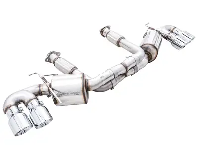 AWE Tuning AWE Track Edition Exhaust for C8 Corvette - Quad Chrome Silver Tips