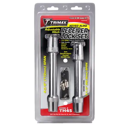 Trimax Premium Adjustable Hitch Keyed Alike Lock Set (Th4 & T5)