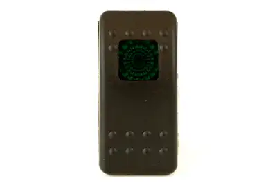 Daystar Rocker Switch Green Light 20 Amp Single Pole