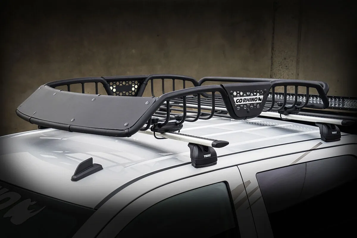 Go Rhino 59015T - SR10 Tubular Steel Roof Rack with Black Fairings - 48 Long - Textured Black product image
