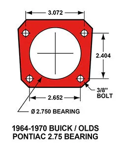Wilwood FDLI PS Park Brake Kit Drilled Red BOP Axle 2.75in Bearing 2.75 Offset product image