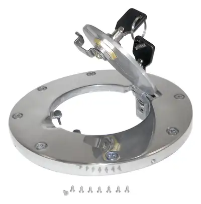 Crown Automotive Jeep Replacement RT Off-Road - Aluminum Polished Fuel Door