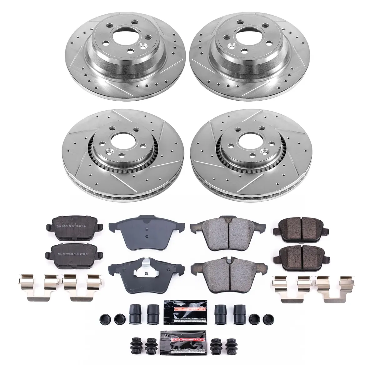 Z23 Evolution Sport Upgrade Kit: Drilled/Slotted Rotors; Carbon-Fiber Ceramic Pads W/Hardware product image