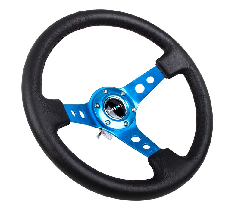 Steering Wheel 350mm 3in Dish Black Leather product image