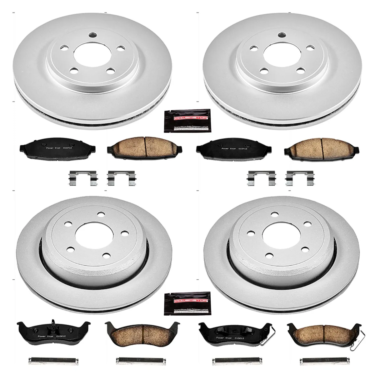 Z17 Geomet Coated Rotor Kit: Genuine Geomet Fully Coated Rotors; Ceramic Pads W/Hardware product image
