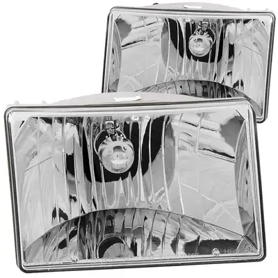 ANZO USA 9398 Grand Cherokee Headlights Crystal Black Driver/Passenger