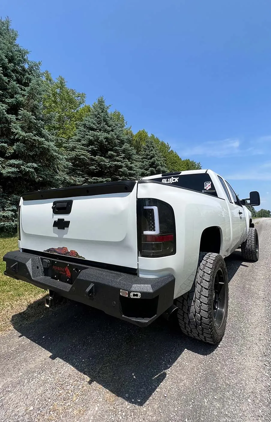 0713 Silverado/Sierra 1500 Rear Bumper Black Powder Coat Coldrolled Steel product image