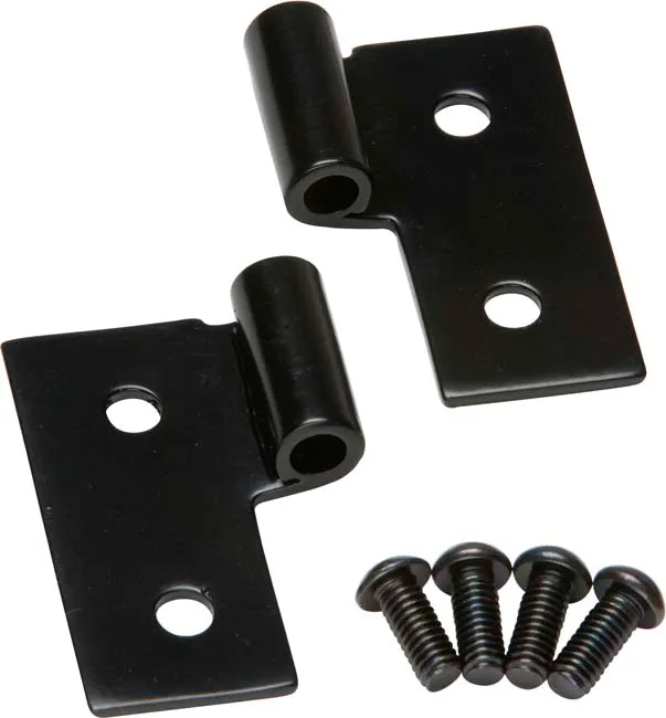 JEEP CJ/YJ/TJ Lower Door Hinge Pair 76-06 CJ and Wrangler YJ/TJ Powdercoat Black Kentrol product image
