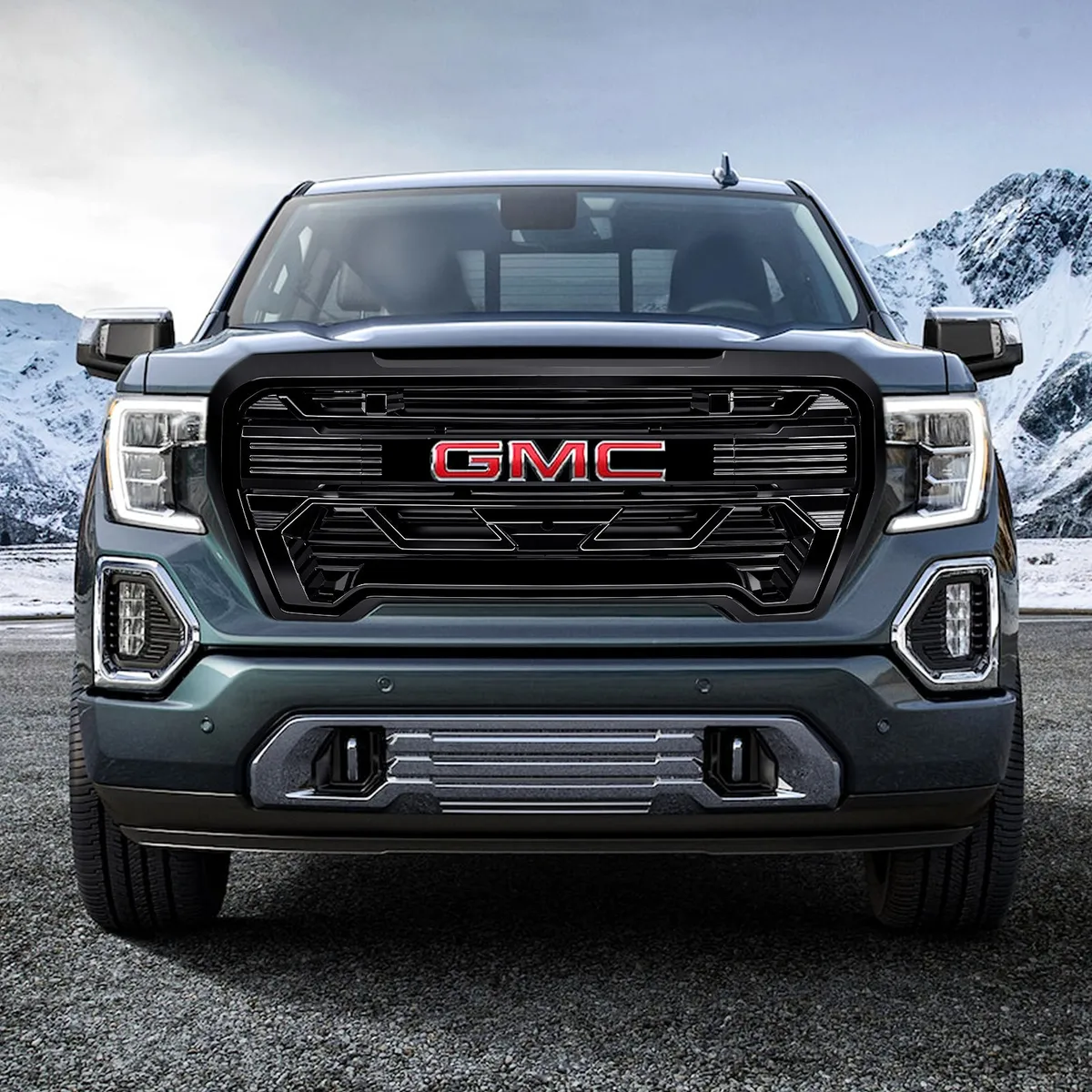 American Modified Amgmaa00111 Armor Grille Emblem Base Outside Surround And Front Camera Bracket Glossy Black product image