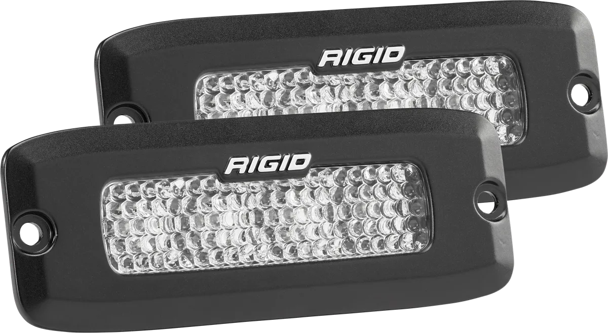 RIGID Industries 925513 SR-Q Series PRO, Flood Diffused, Flush Mount, Black Housing, Pair product image