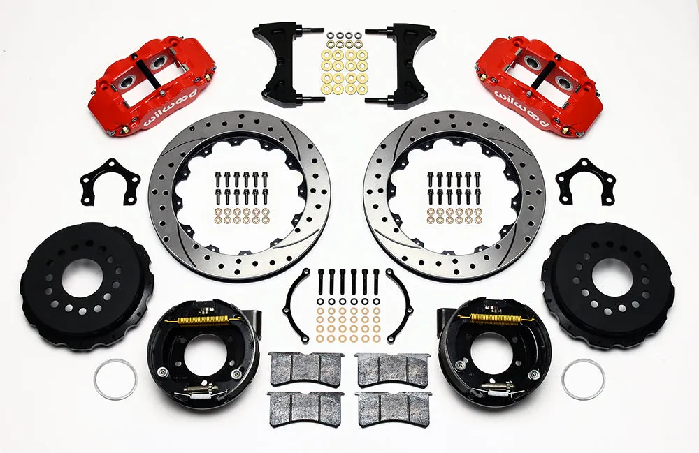 Wilwood FNSL4R Rear P-Brk Kit 12.88in Red MoparDana 2.36in Off wSnap Ring Brng product image