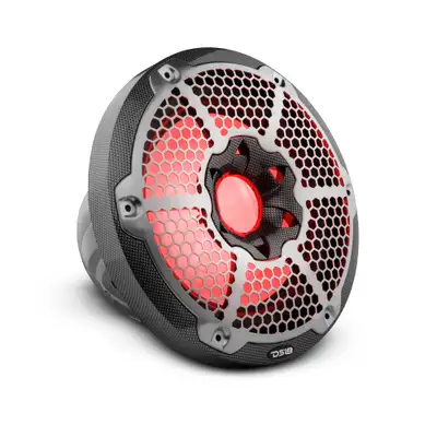 DS18 Nxl 10" Marine Subwoofer With LED RGB Lights 300 Watts Rms Svc 4-Ohm -Black Carbon Fiber