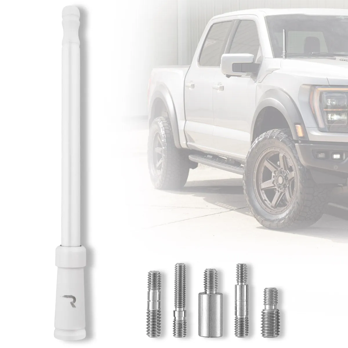 Aluminum 8" Antenna Mast (Fits OEM Factory Threaded Antenna) Multiple Colors product image
