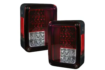 Recon Accessories 0718 JK Wrangler LED Taillightsred Lens Driver/Passenger