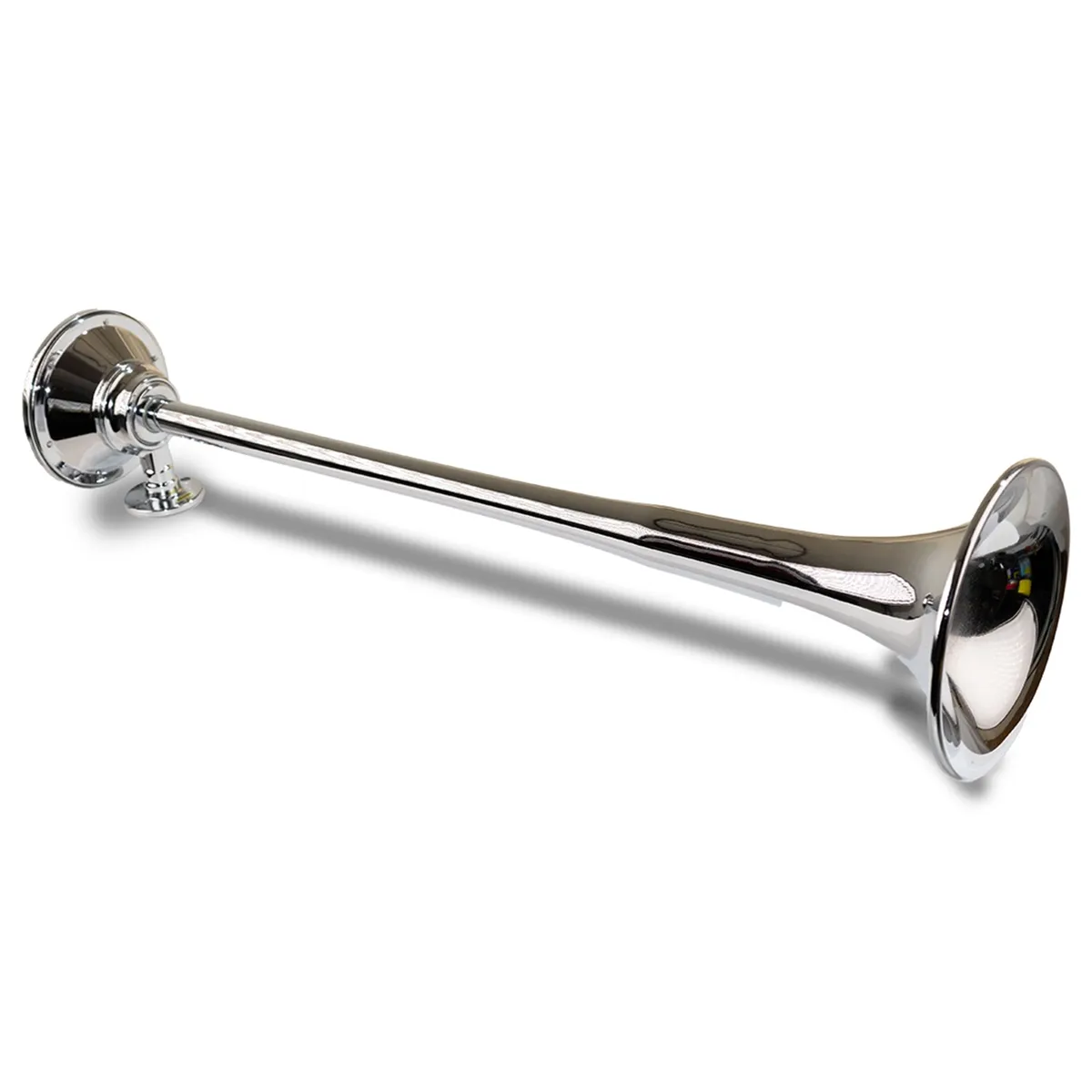 Roof Mount Single Horn; 20.5 In. Trumpet; Chrome Plated Stainless Steel; [Available While Supplies Last]; product image