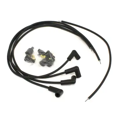 Pertronix PerTronix 704190 Flame-Thrower Spark Plug Wires 4 cyl Universal 90 Degree Black