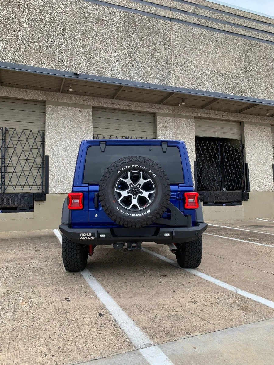 Stealth Rear Full Width Non-Winch Bumper | Tire Carrier Hole - Texture Black 2018-2025 Jeep JL JLU product image