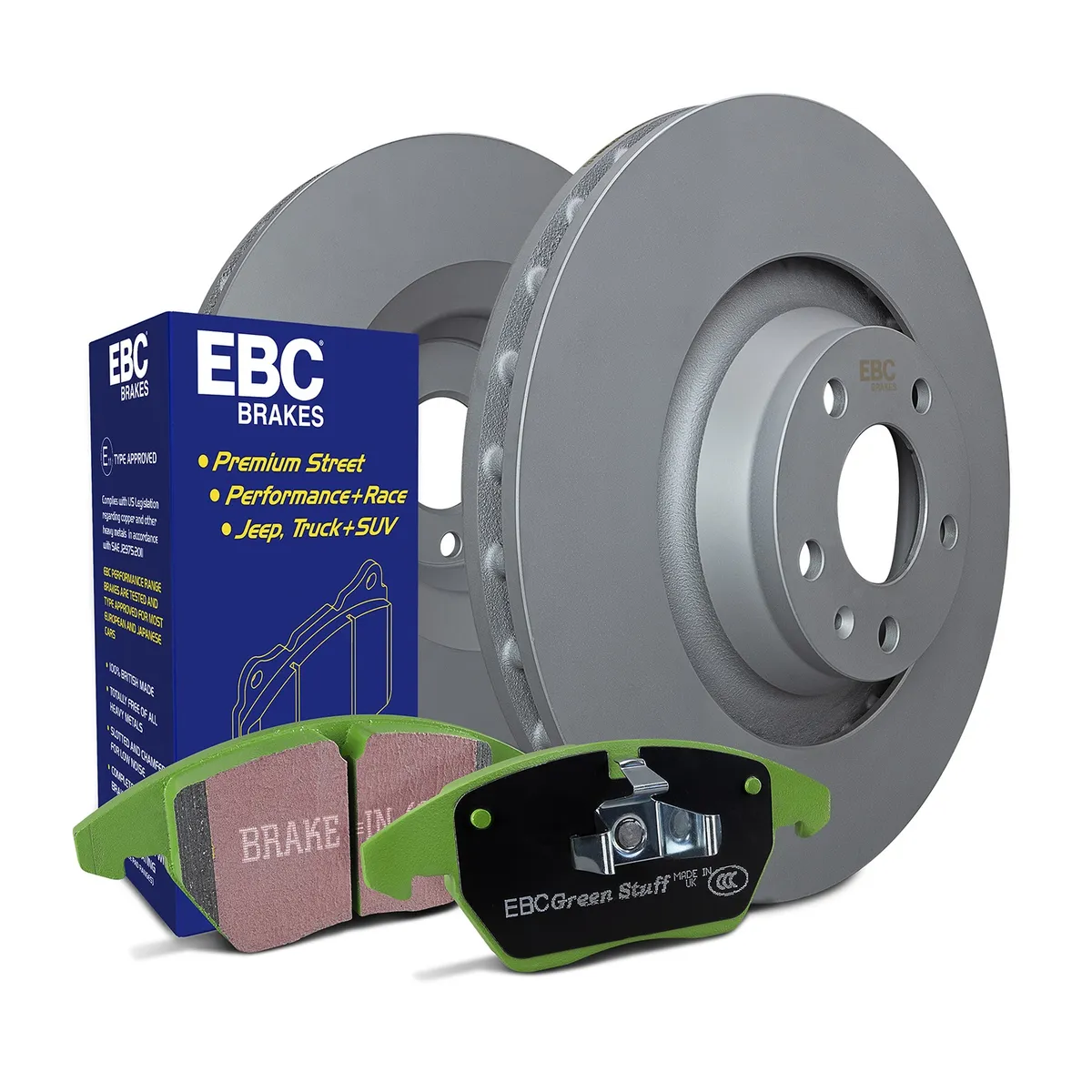 Greenstuff 2000 Pad and Plain Disc Rotor Kit; Front; 300mm Rotor Diameter; product image