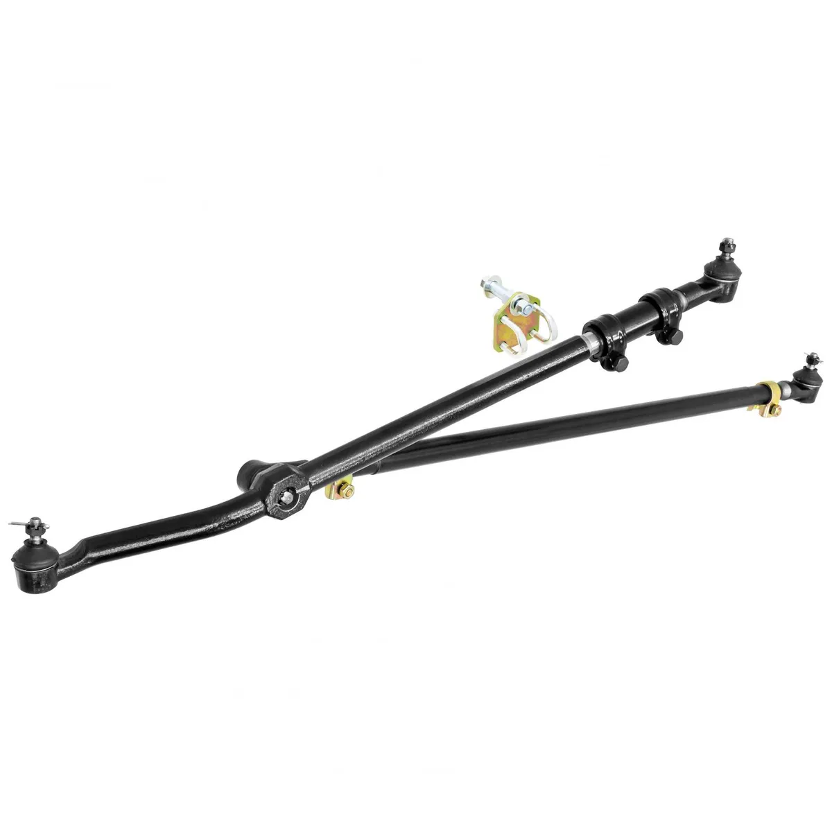 Currectlync Steering System 97-06 Wrangler TJ and LJ Unlimited/XJ/MJ Bolt-On Includes 1 1/4 Inch Diameter Tie Rod/Forged Drag Link HD Steering Stabilizer Shock Mounting Kit RockJock 4x4 product image