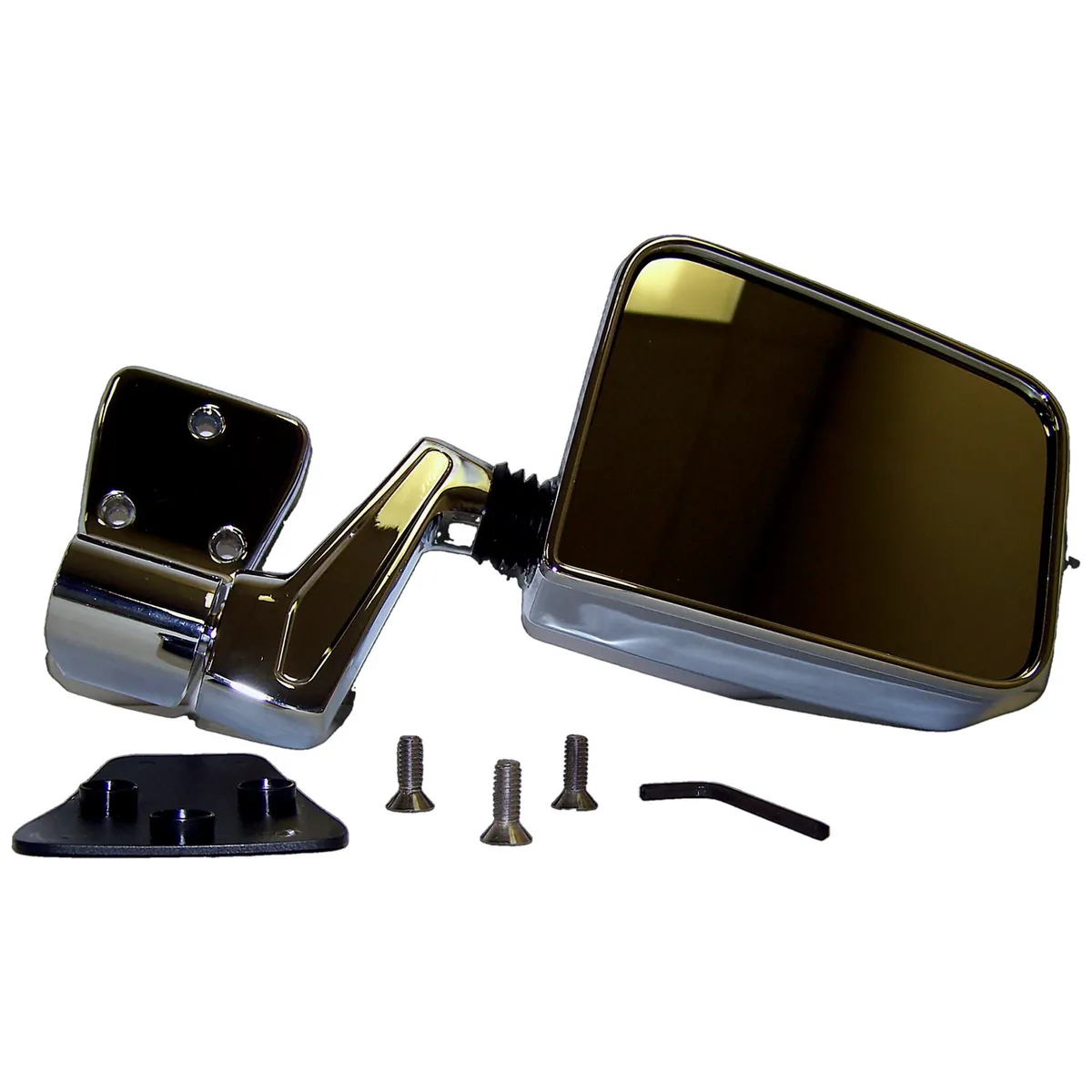Crown Automotive Jeep Replacement 82201773C Left Manual Folding Mirror for 87-06 Jeep YJ, TJ Wrangler, 87/02 Style, Chrome product image