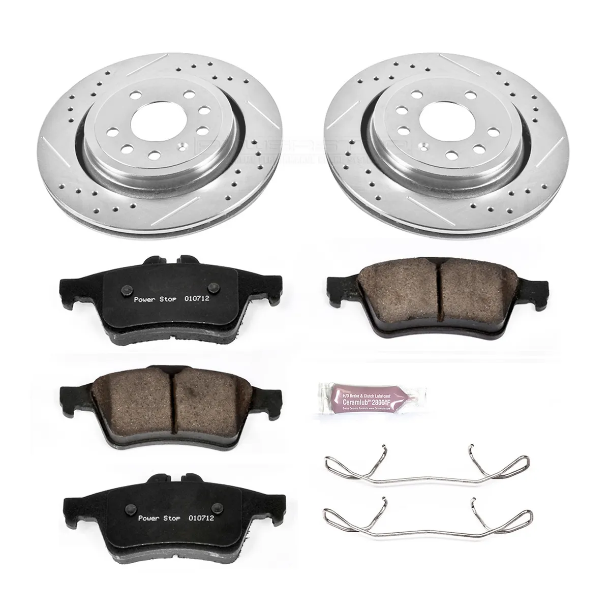 Z23 Evolution Sport Upgrade Kit: Drilled/Slotted Rotors; Carbon-Fiber Ceramic Pads W/Hardware product image
