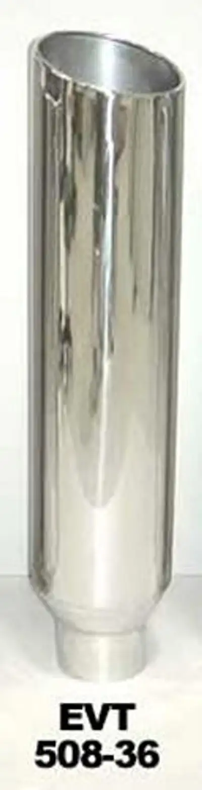 Pypes Performance exhaust Exhaust Stack Pipe 5 in OD x 8 in OD x 36 in 8 in Tip Clamp On Hardware Not Incl Polished 304 Stainless Steel Pypes Exhaust