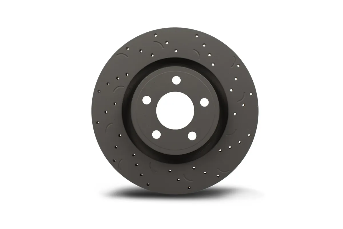 Talon Street Rotor And Brake Pad Kit; Cross Drilled And Slotted w/LTS Pads; Rear; product image
