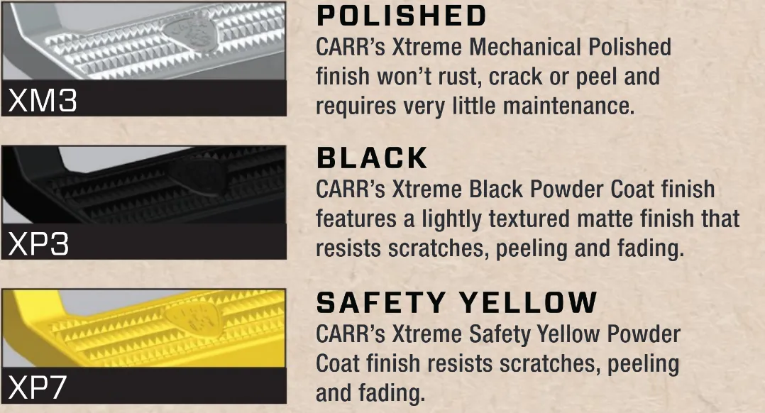 CARR - 110551 - LD Step; Assist/Side Step; XP3 Black Powder Coat; Pair product image