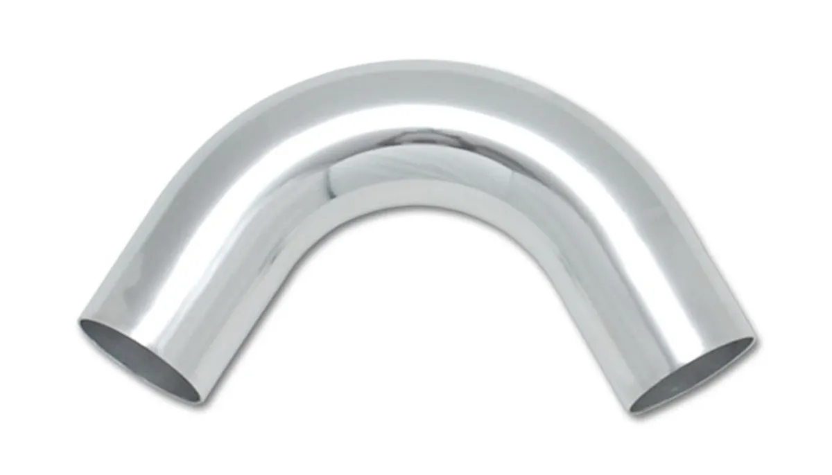 120 Degree Aluminum Bend; 1.5 in. O.D.; 2.25 in. Centerline Radius; 4 in. Leg Length From Tangent; 1.6 MM Wall Thickness; Polished; product image