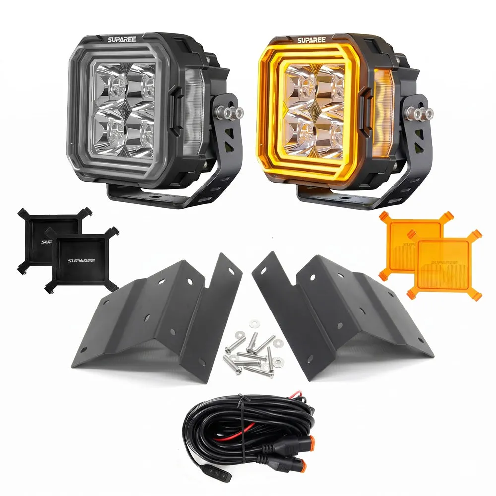 5 Inch LED Pod Lights White + Amber Dual-Mode for Jeep Wrangler JL/ Gladiator JT product image