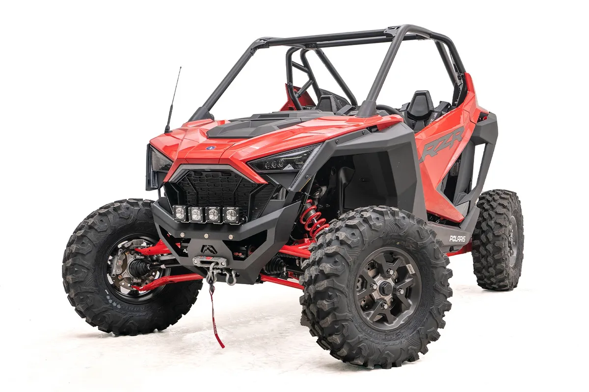 SXS Winch Bumper; 2 Stage Matte Black Powder Coated; product image