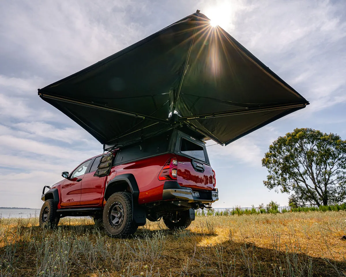 Deltawing 270degree 6.5ft Freestanding Awning For Right Side With LED Lights Waterproof Uv50 Kit product image
