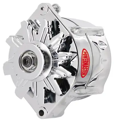 Power Master Smooth Look™ Alternator; 12si; 100 Amp; 75 Idle; 1 Groove V Type Pulley; Chrome;