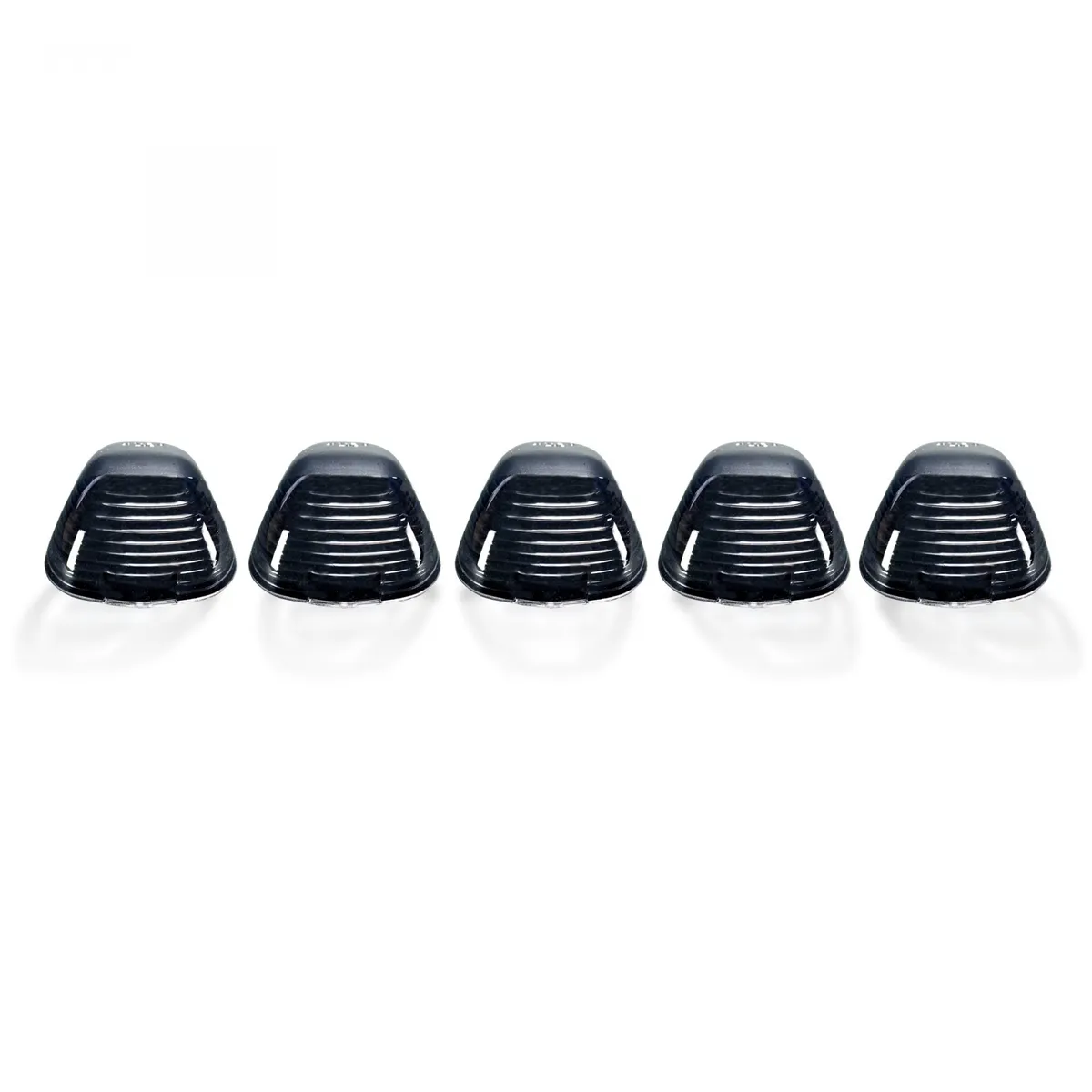 Ford Super Duty 99-16 5 Piece Cab Lights Amber Xenon Bulbs with Smoked Lens - (Attn: This cab light kit replaces OEM factory installed Ford 99-16 cab roof light lenses) product image