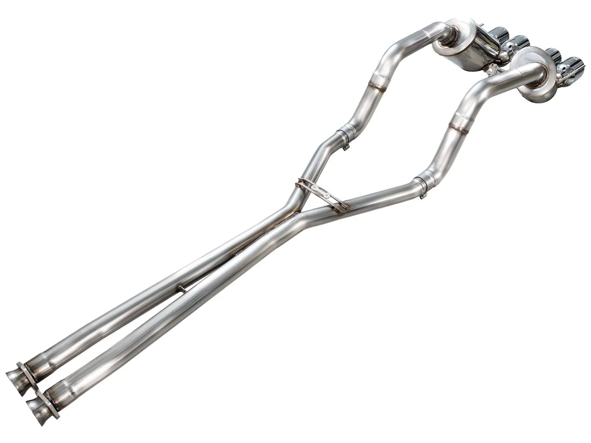 AWE Touring Edition Axleback Exhaust for C6 Chevrolet Corvette 6.0L (2005-2007) and 6.2L (2008) - Diamond Black Tips 3015-43660 product image