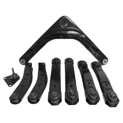 Crown Automotive Jeep Replacement Black Control Arm Kit Front & Rear Control Arm Kit;includes Left And Right Front And Rear Upper And Lower Control Arms And Rear Upper Ball Joint