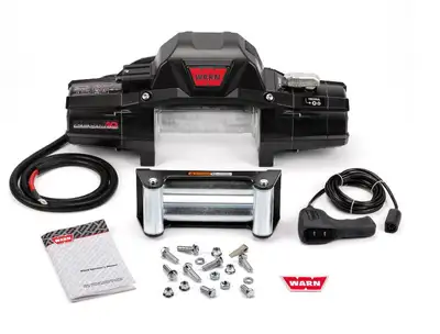 Warn WARN - Vehicle Mounted; Vehicle Recovery Winch; 24 Volt Electric; 10000 Pound Line Pull Capacity; Wired Remote; Convertible Control Pack; Planetary Gear Driv
