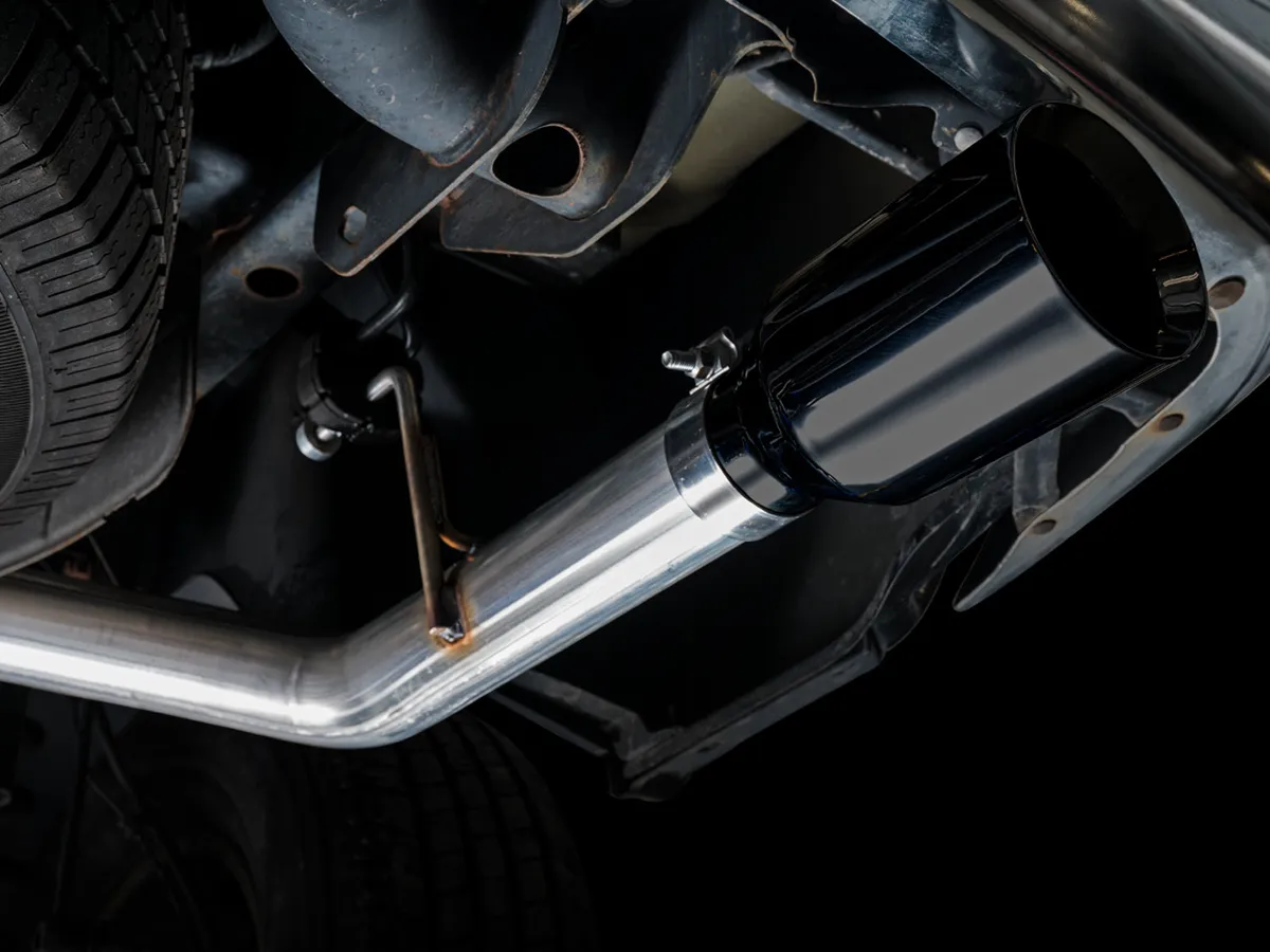 AWE 0FG Single Side Exit Catback Exhaust for 4th Gen RAM 1500 5.7L (without bumper cutouts) - Dual Diamond BlackTips product image