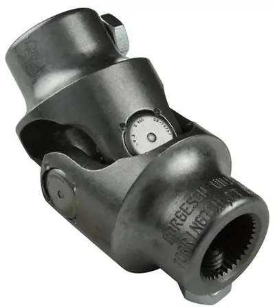 Borgeson Borgeson - Steering U-Joint - P/N: 013452 - Steel single steering universal joint. Fits 3/4 in.-36 Spline X 1 in. Double-D.