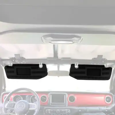 Bartact Jeep Sun Visor Cover w/PALS Webbing for Molle Attachments for Visors With Mirrors For 19- Up Jeep Gladiator Black Bartact