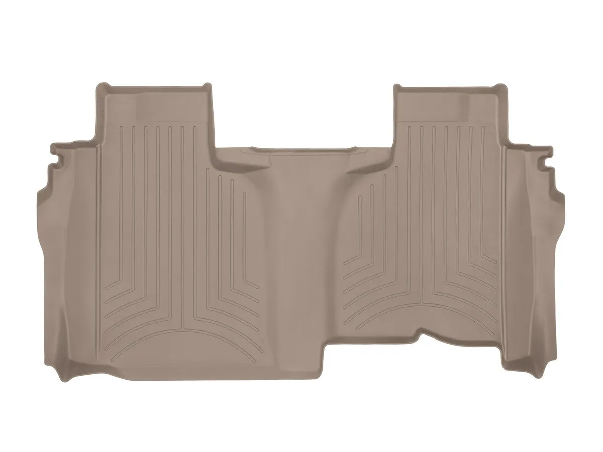 Weathertech Rear FloorLiner HP Chevrolet Silverado 1500 2019 + Tan Double Cab No carpeted rear underseat storage