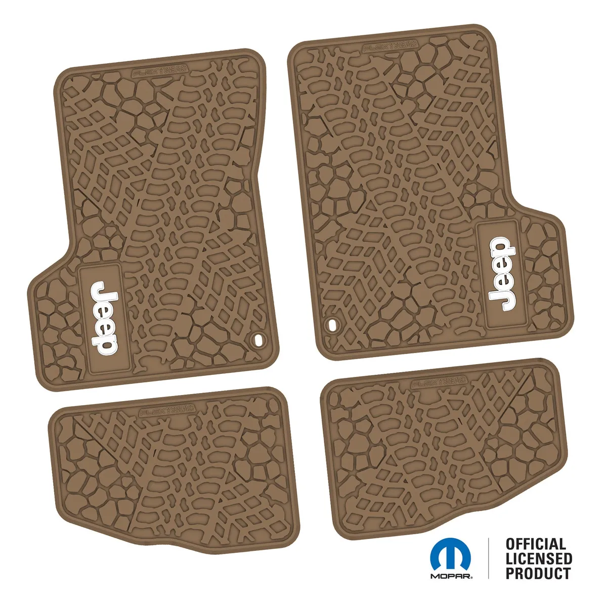 Ngtt44011877- 97-02 Jeep TJ 2DR Front And Rear- Tire Tread/Scorched Earth Scene w/ Jeep Insert - Gray w/ Red Insert product image