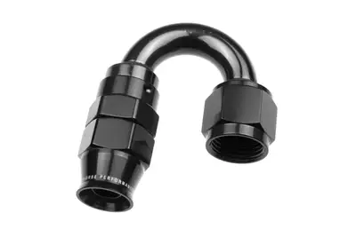Redhorse Performance 08 an 180 Degree Ptfe Reusable Hose End Black