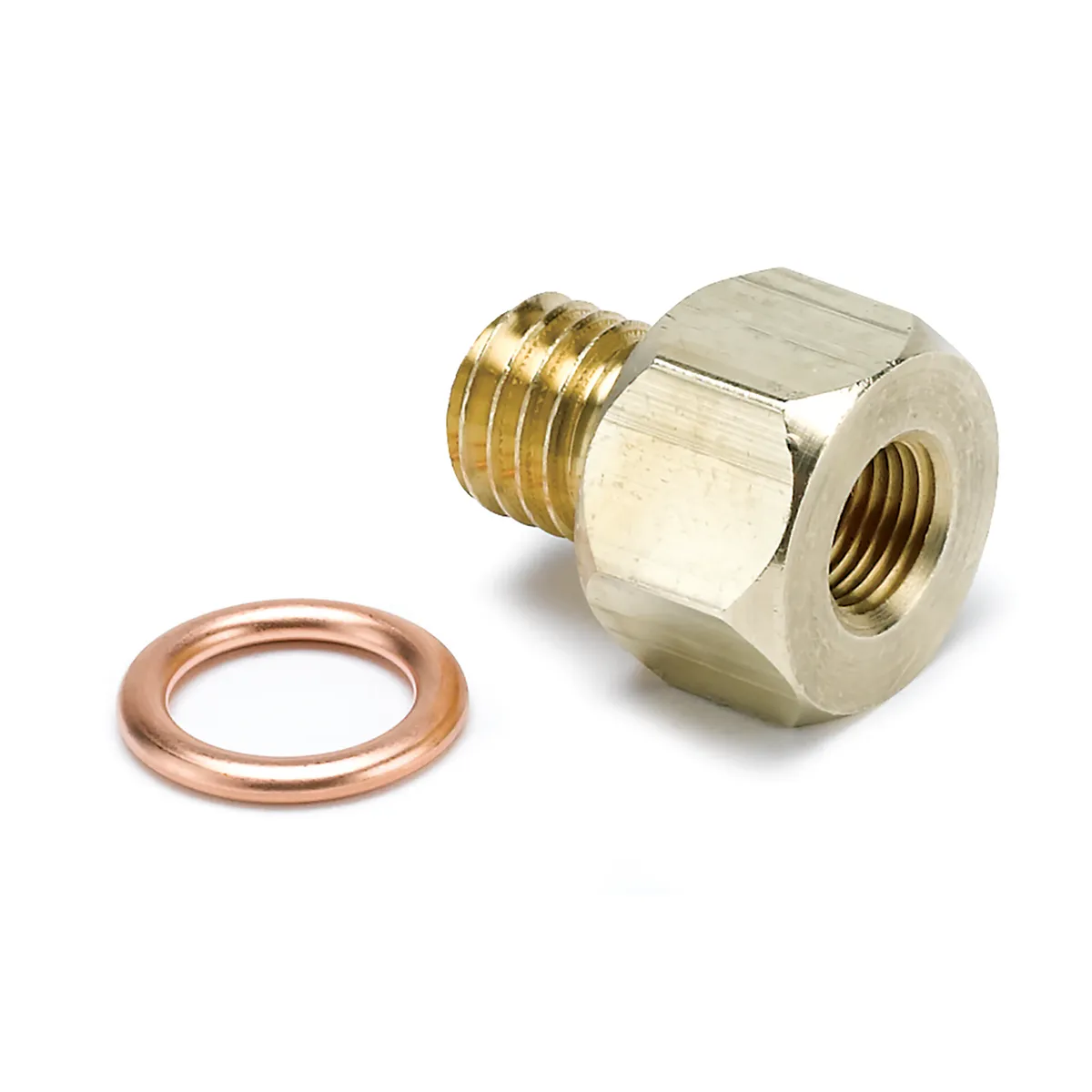 Autometer 2278 Fitting, Adapter, Metric, M12x1.75 Male to 1/8 Nptf Female, Brass product image