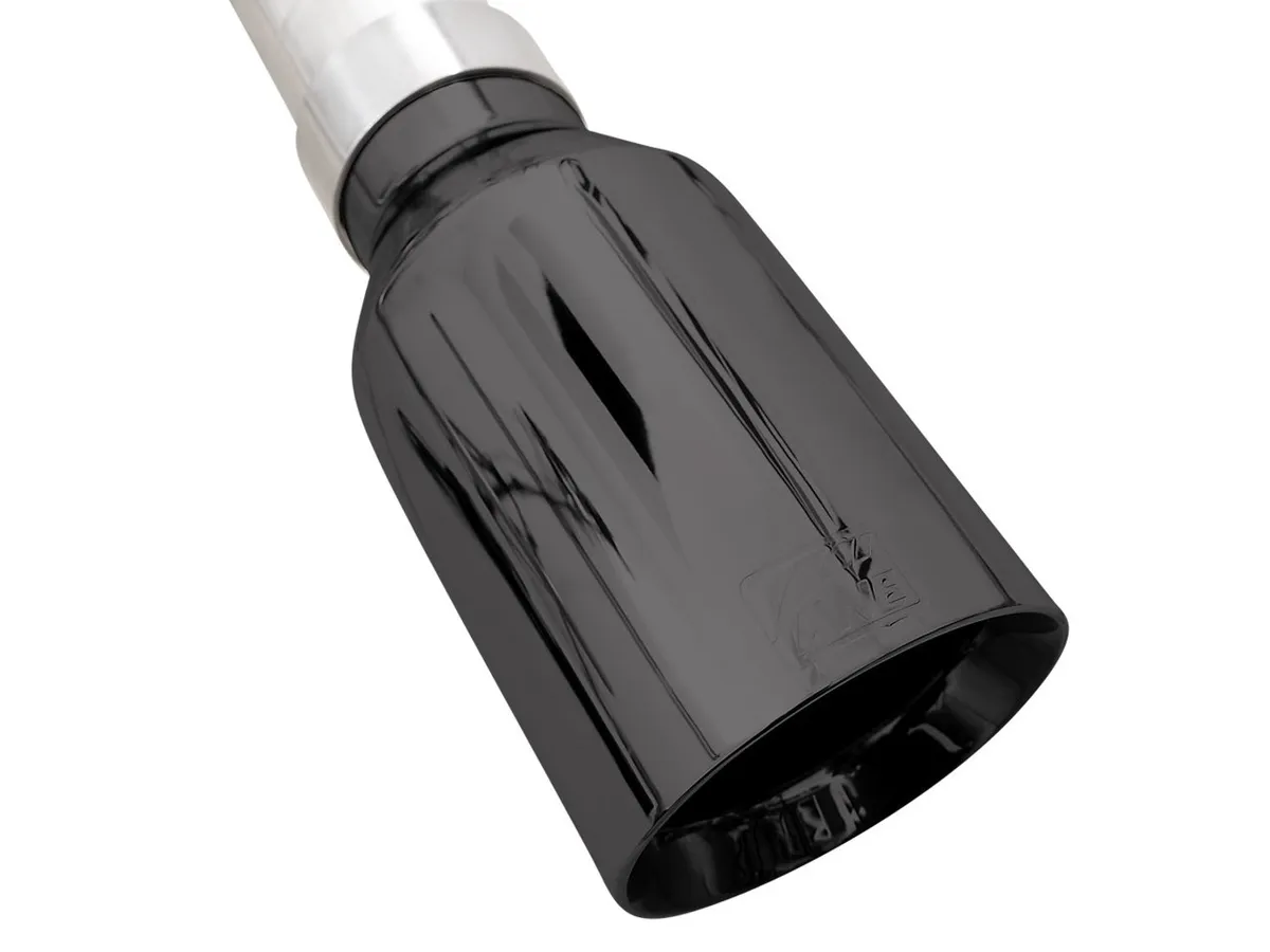 AWE 0FG Dual Split Rear Exhaust for '21+ Ford F-150 - 5" Diamond Black Tips product image