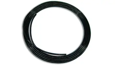 Vibrant Performance Polyethylene Vacuum Tubing; 0.156 in. OD; 0.8MM Wall Thickness; 1.25 in. Maximum Bend Radius; 10 ft. Length; 200 PSI Maximum Operating Pressure; Black;
