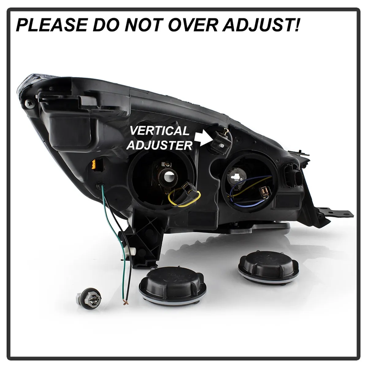 LED Light Bar Projector Headlights; Black; Halogen Models Only; Will Not Fit Xenon/HID Model; product image