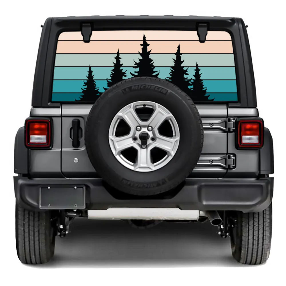 Under The Sun Inserts Evening Trees Rear Window Decal