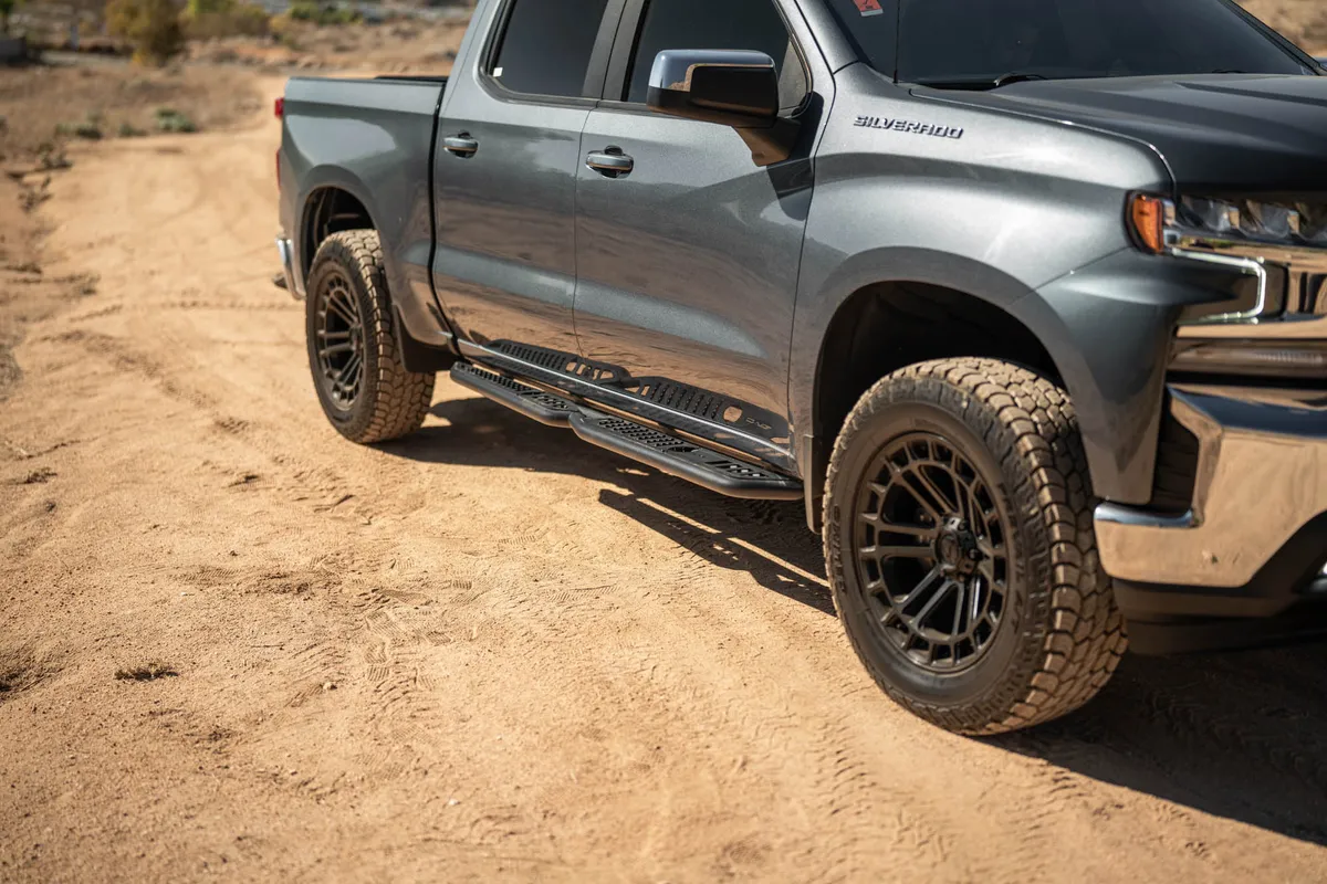2019-2024 GMC Sierra 1500 Chevrolet Silverado 1500 Crew Cab DV8 Offroad OE Plus Side Steps product image