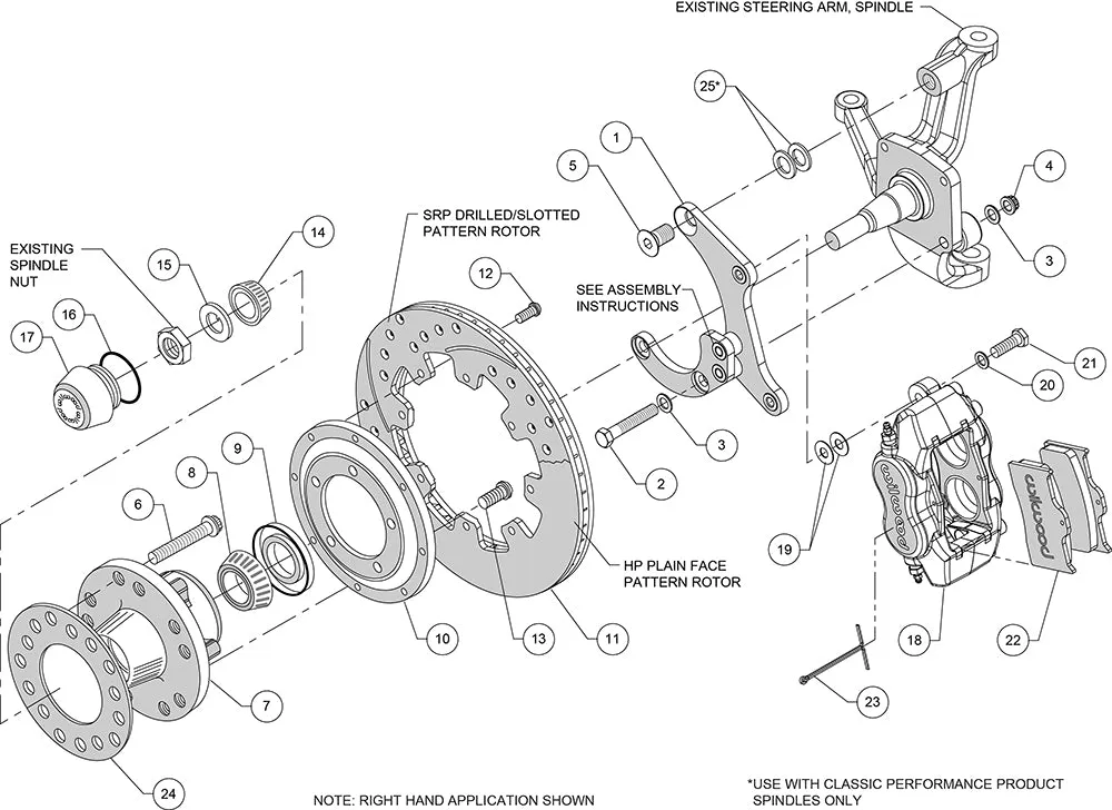 1955 - 1957 Chevrolet Forged Dynalite Pro Series Front Brake Kit - 140-11010 product image